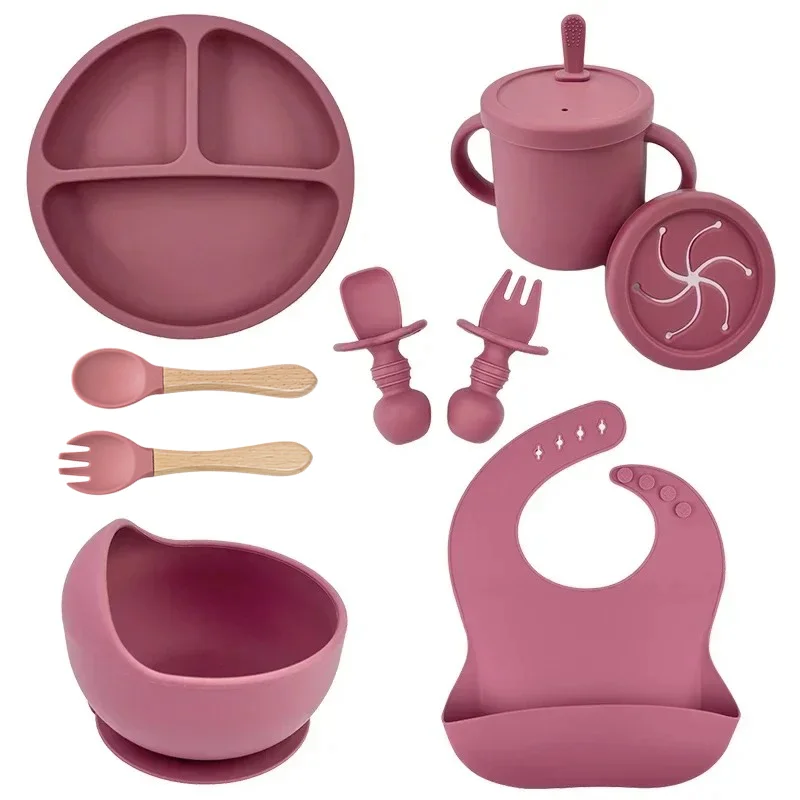Baby Food Bites - Conjunto de prato infantil de silicone