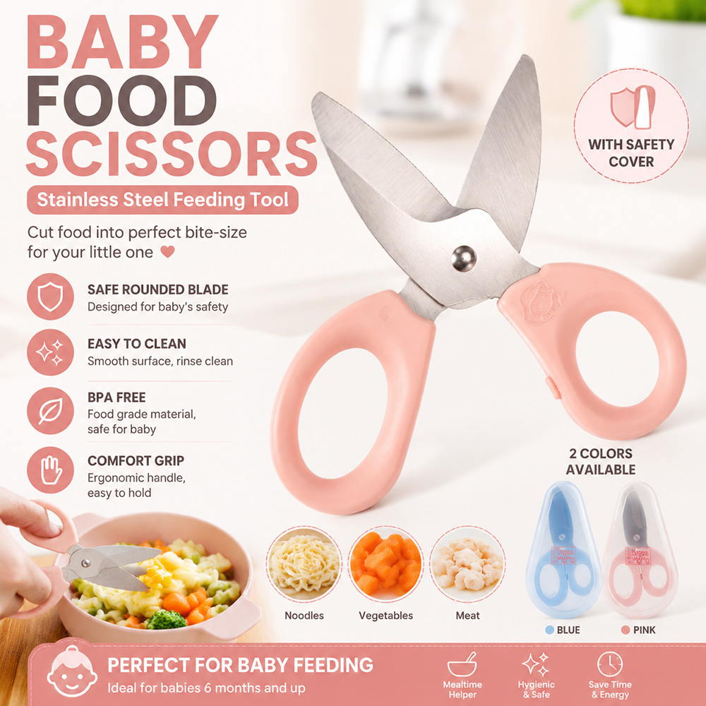 Baby Food Usa - Tesoura para Alimentos de Bebê em