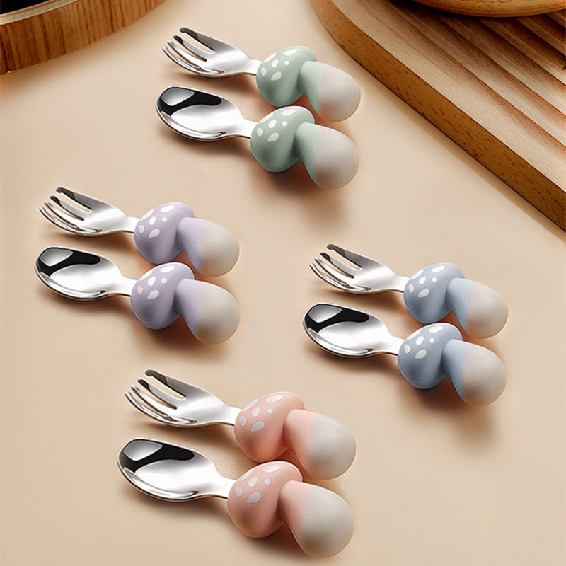 Talheres Infantis em Aço Inoxi - Baby Food Quantity avaliação e preço