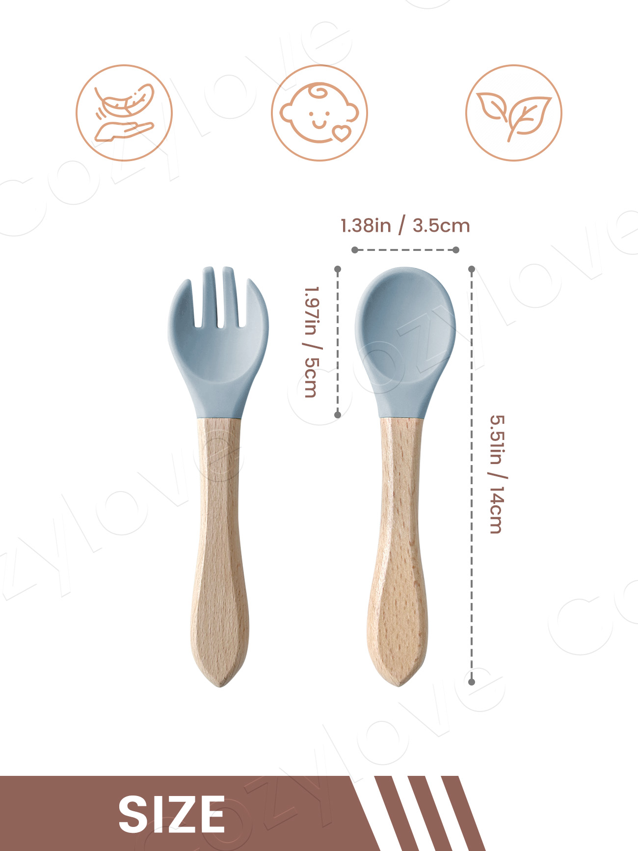 Conjunto de Garfo e Colher de  - Baby Food Bites avaliação e preço